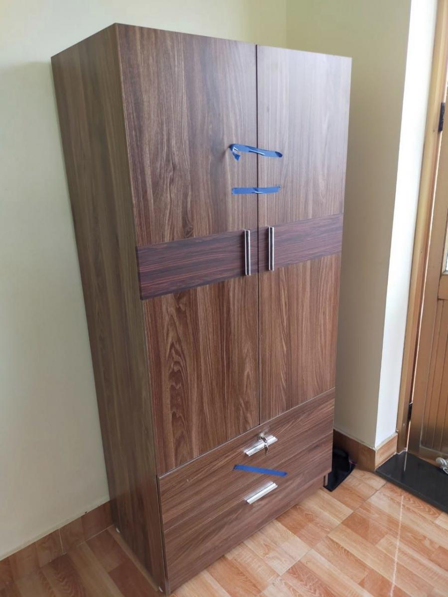 Tủ Quần Áo Gỗ Công Nghiêp 2 Cánh 80CM- Màu Óc Chó